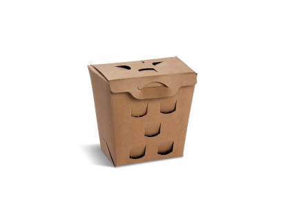 Box na hranolky kraft nepromastitelný 150g, 50ks