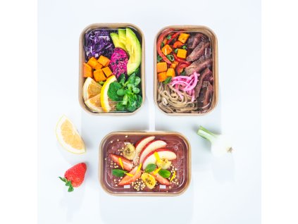 90990 miska kraft hranata 285ml 50ks