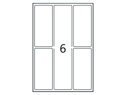 93122 print etikety 31x69mm 15 listu a6