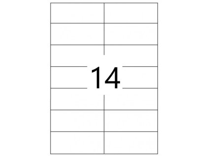 Samolepící etikety 105x42,3mm, 100 listů, A4
