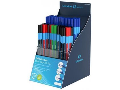 Kuličkové pero "Slider Edge XB", mix barev, displej, SCHNEIDER