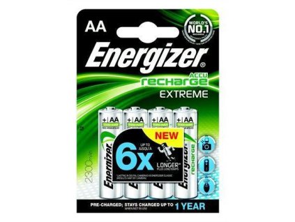 Nabíjecí baterie, AA (tužková), 4x2300 mAh, přednabité ENERGIZER