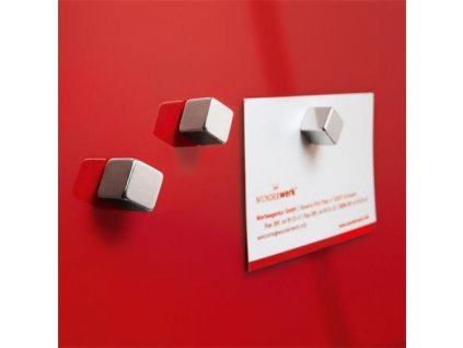 Magnety "Superdym", stříbrná, tvar kostky, silný, 10 x 10 x 10 mm, 6 ks, SIGEL