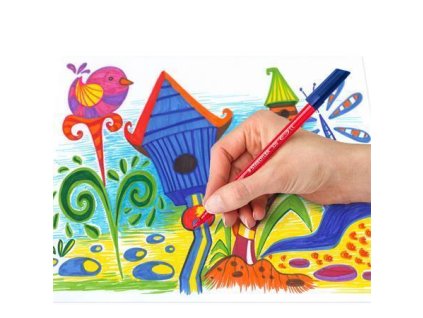 Fixy "Noris Club 326", 10 barev, sada, 1 mm, vypratelné, nevysychající, STAEDTLER