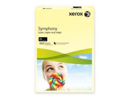 Xerografický papír "Symphony", světle žlutá, A4, 160g, XEROX
