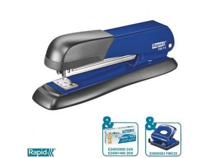 Sešívačka "FM14", modrá, celokovová, 25 listů, RAPID