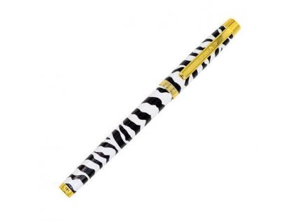 Kuličkové pero "Wild Premium Zebra", černá, 0,7 mm, s víčkem, PUKKA PAD 8931-WLD(ZA)
