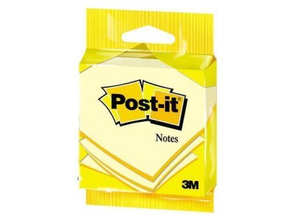 Samolepicí bloček, žlutá, 76 x 76 mm, 100 listů, blistr, 3M POSTIT 7100172243
