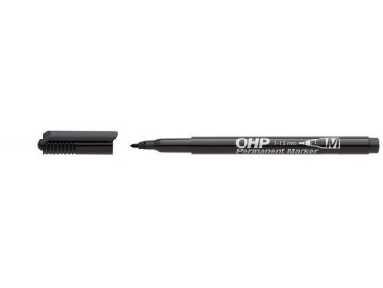 Permanentní popisovač, OHP, M, černá, 1-1,5mm, ICO