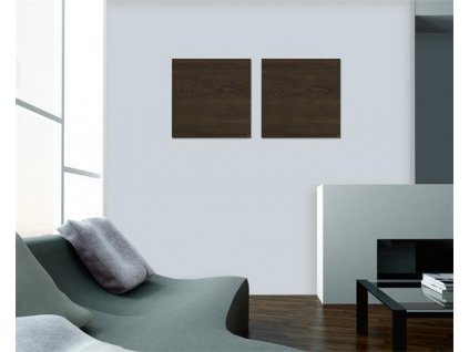Magnetická skleněná tabule "Artverum®", 48x48 cm, vzor tmavého dřeva, SIGEL