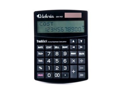 Kalkulačka, stolní, 12místný displej, dvojitá "00", VICTORIA "GVA-7422"