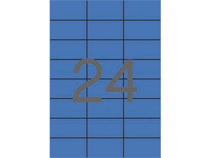 Etiketa, 70 x 37mm, modrá, 2400ks/bal., APLI