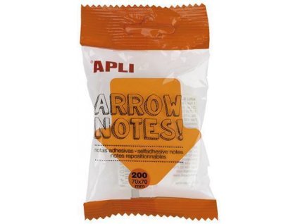 Samolepicí bloček "Arrow notes", tvar šipky, 200 listů, APLI