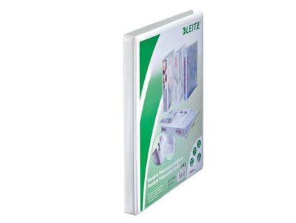 Kroužkový pořadač, bílá, 2 kroužky, tvar "O", 30 mm, A4 maxi, PP, LEITZ