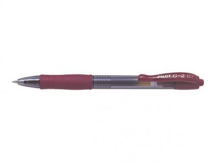 Gelové pero "G-2", bordó, 0,32 mm, stiskací mechanismus, PILOT