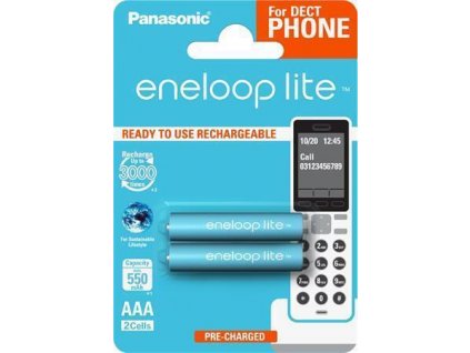 Nabíjecí baterie "EneloopLite", AAA (mikrotužková), 2x550 mAh, PANASONIC