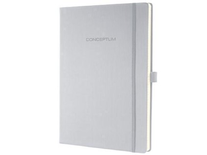 Exkluzivní zápisník "Conceptum", světle šedá, A4, čtverečkovaný, 97 listů, měkké desky, SIGEL CO312
