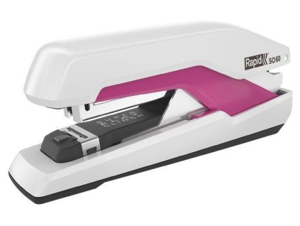 Sešívačka "Supreme Omnipress SO60", růžová, velkokapacitní, 60 listů, RAPID