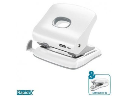 Děrovačka "FC30", bílá, 30 listů, RAPID
