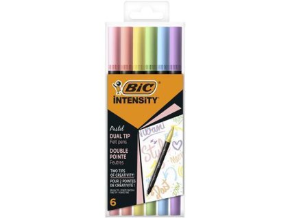 Sada fixů "Intensity", oboustranné, 6 různých pastelových barev, BIC 503826