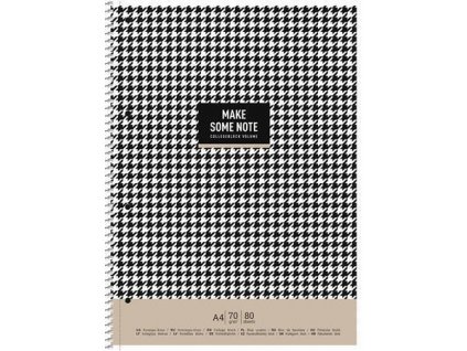 Spirálový sešit "MAKE SOME NOTE", mix motivů, čtverečkovaný, A4+, 80 listů, SHKOLYARYK A4-080-6505K