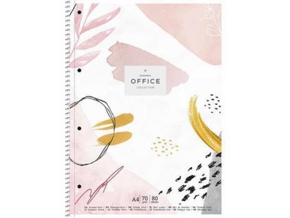 Spirálový sešit "Office collection", mix motivů, linkovaný, A4+, 80 listů, SHKOLYARYK A4-080-6507L