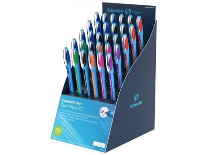 Kuličkové pero "Slider Memo XB", mix barev, 0,7 mm, displej, SCHNEIDER