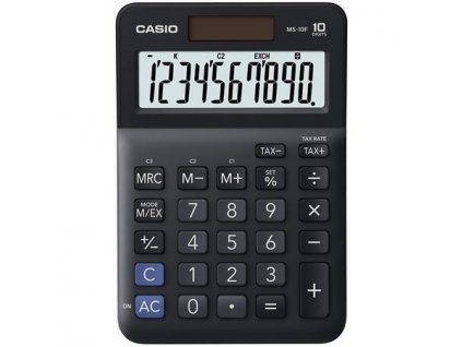 Kalkulačka "MS-10 F", černá, stolní, 10 číslic, CASIO
