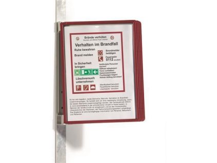 Prezentační kapsa "VARIO® 5 MAGNETIC", červená, magnetická, nástěnná, 5 kapes, DURABLE