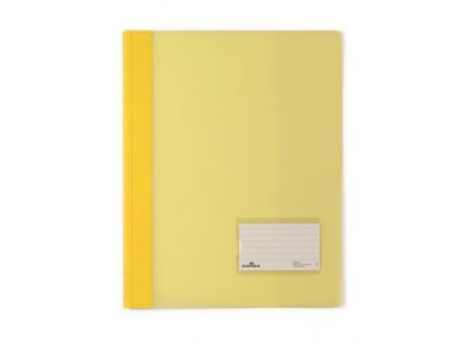 Desky s rychlovazačem "DURALUX", žlutá, extra pevné, A4+, průsvitné, DURABLE 268004