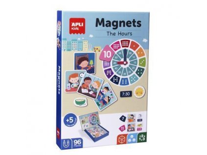 Magnetická hra "Kids", 96 ks, hodiny, APLI 18573