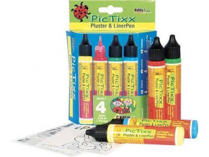 Sada Plustrovací pero PicTixx Pluster & Liner Pen 4 ks, Hobby Line, KREUL