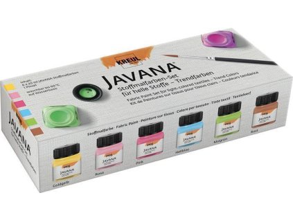 Sada barev na světlý textil 6 x 20 ml - "Trendy", JAVANA, KREUL