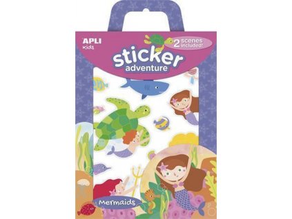 Sada samolepek "Sticker Adventure" mořské panny, APLI Kids 16764