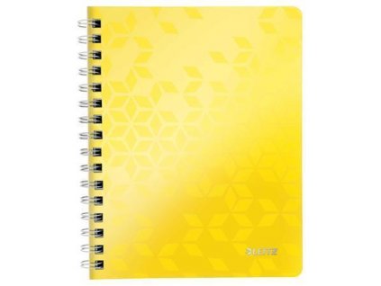 Spirálový sešit "Wow", žlutá, linkovaný, A5, 80 listů, LEITZ