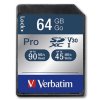 Paměťová karta "PRO", SDXC, 64GB, CL10/U3, 90/45MB/sec, VERBATIM
