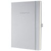 Exkluzivní zápisník "Conceptum", světle šedá, A4, čtverečkovaný, 97 listů, měkké desky, SIGEL CO312
