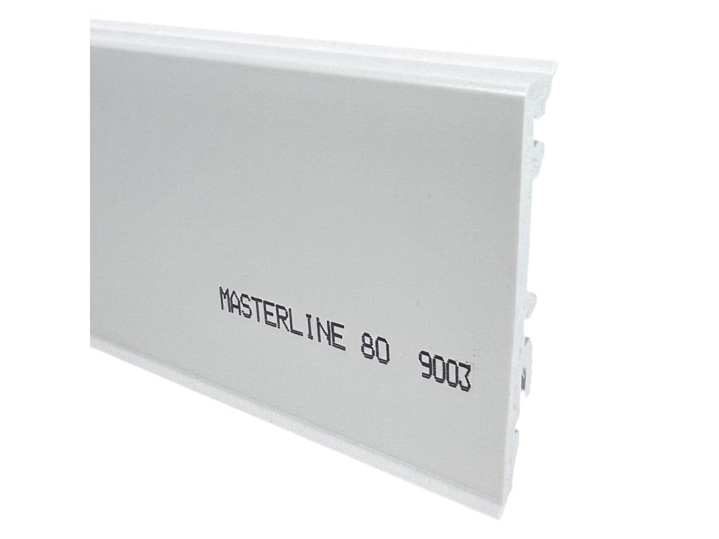 11654 1 soklova lista pvc cezar masterline 80 biela ral9003