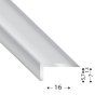 Profil ukončovací "L" 16 x 5,7 mm - Striebro, dl. 2,7m