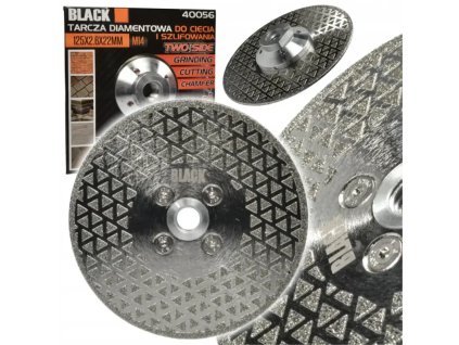 BLACK Gyemant vagokorong csiszolokorong 125mm ko beton keramia 40056 4