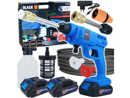 AKU Elektrický vysokotlaký čistič vápka 800W 75 bar 2x baterie 2Ah 21V Black Tool