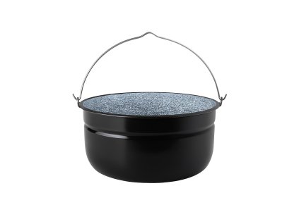 Kotlík smaltovaný na ryby - čierny 8L Perfect Home
