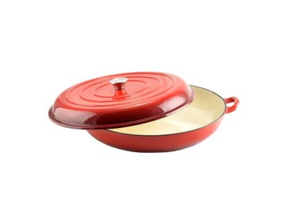 Litinová pánev smaltovaná s poklicí 5l, 40cm Perfect Home