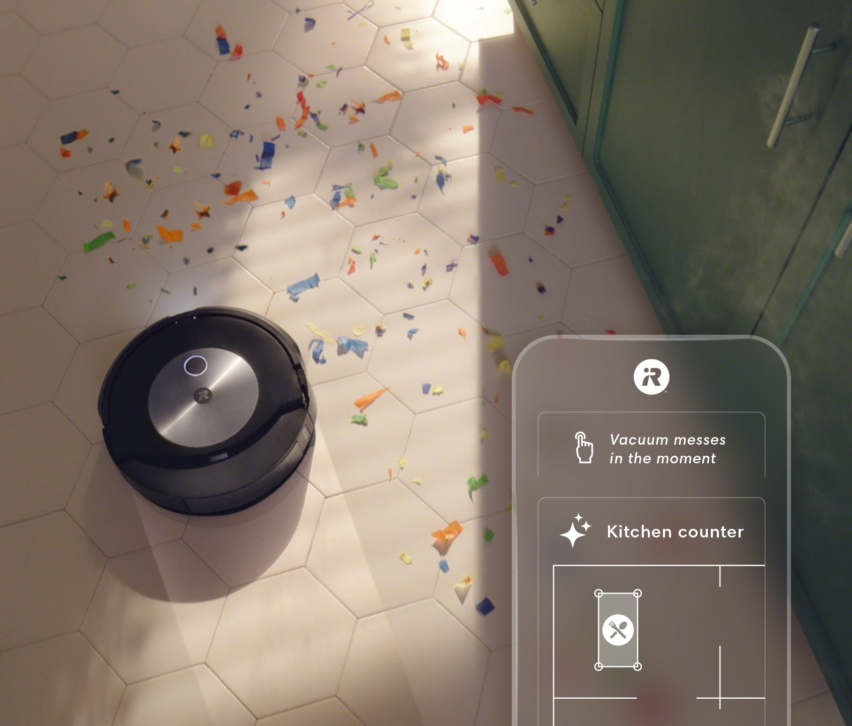 RoombaCombo_j7_j7+_Graphite_Photo_Insitu_Kitchen_Confetti_Phone_Overlay