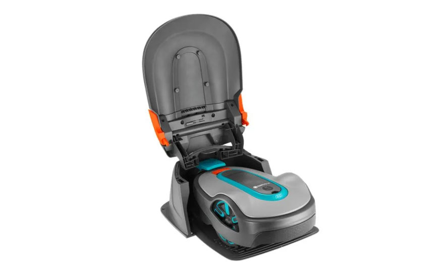 domček pre robotické kosačky sa dá otvoriť