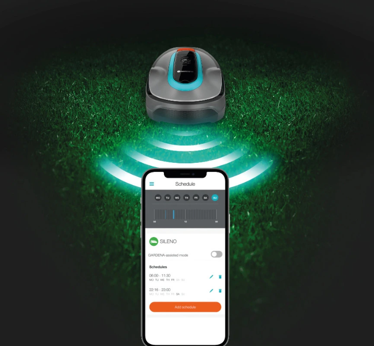robotická kosačka Gardena Sileno 