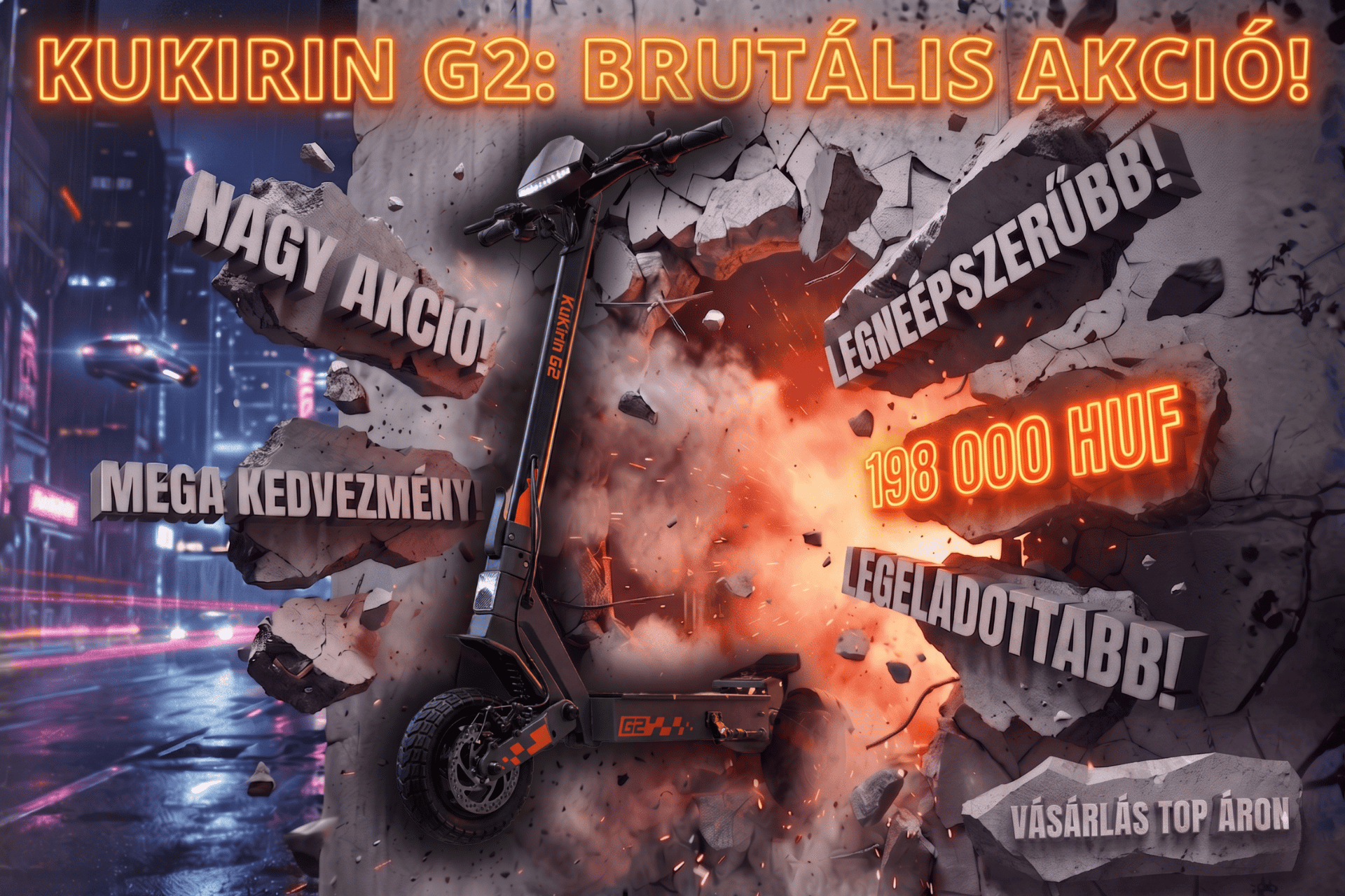 Kukirin G2 Brutális akció 198000HUF