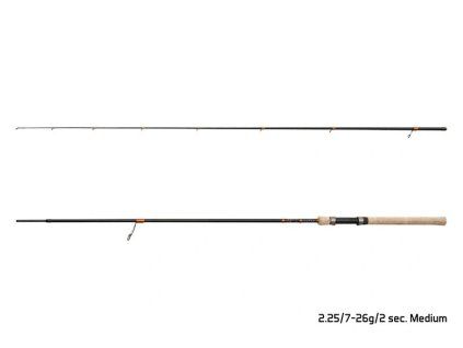 vyr 634 delphin prut corx spin medium 2 25 m 7 26 g 1