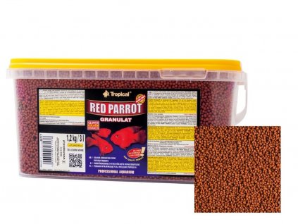tropical red parrot granulat