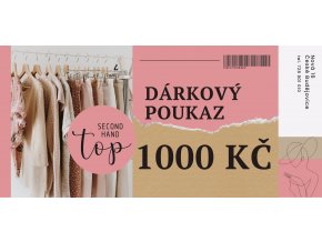 Kopie 1000 Dárkový poukaz, tisk (210 × 99 mm)